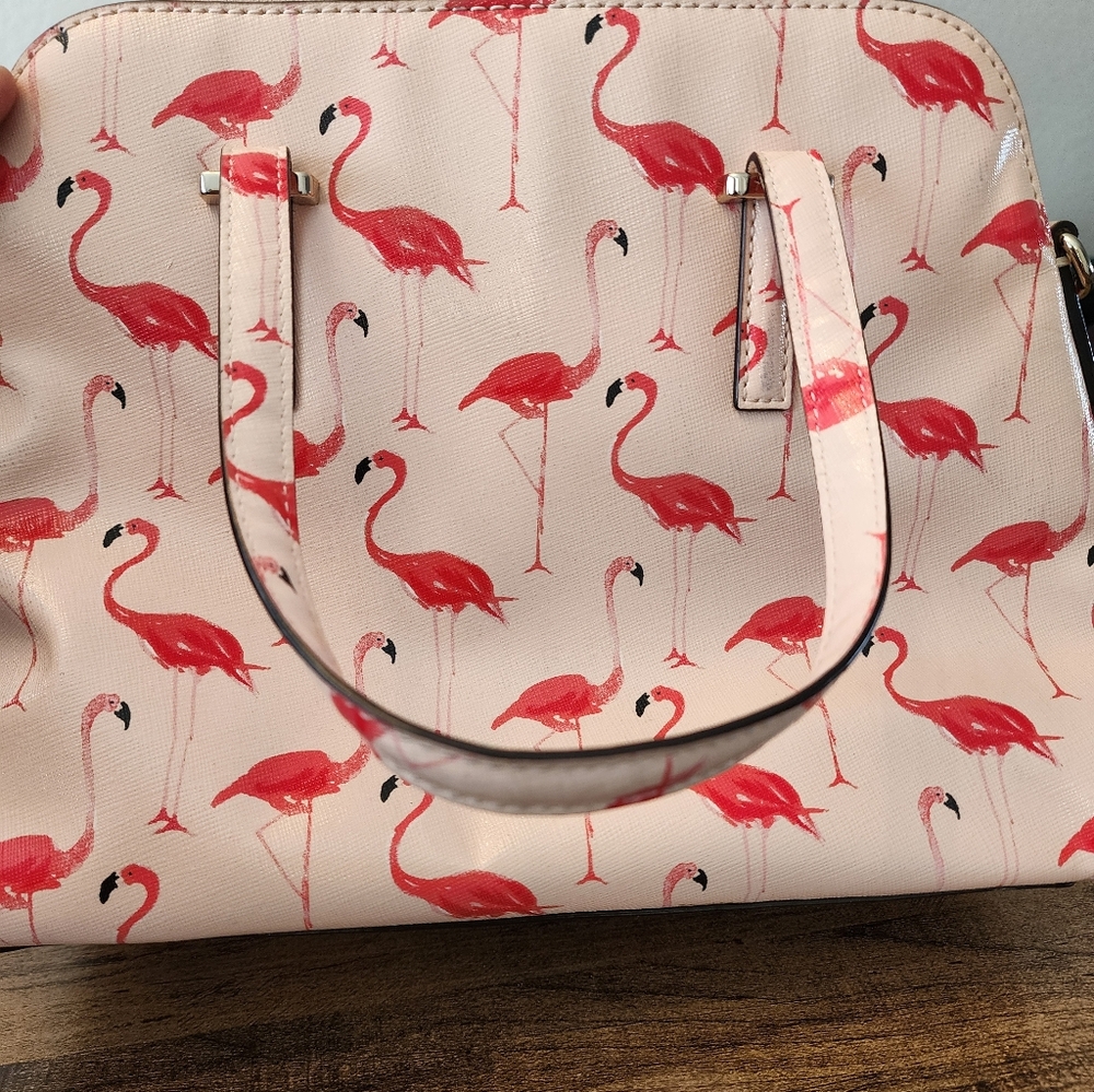 Kate Spade New York Flamingo Pink Handbag Felix Newbury Lane Tote Satchel Bag - Picture 6 of 6